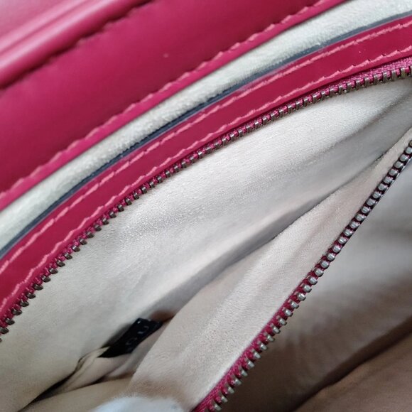 Authentic Gucci Queen Margaret Bamboo Red Leather Hand Bag mn674-020625 - Picture 14 of 16